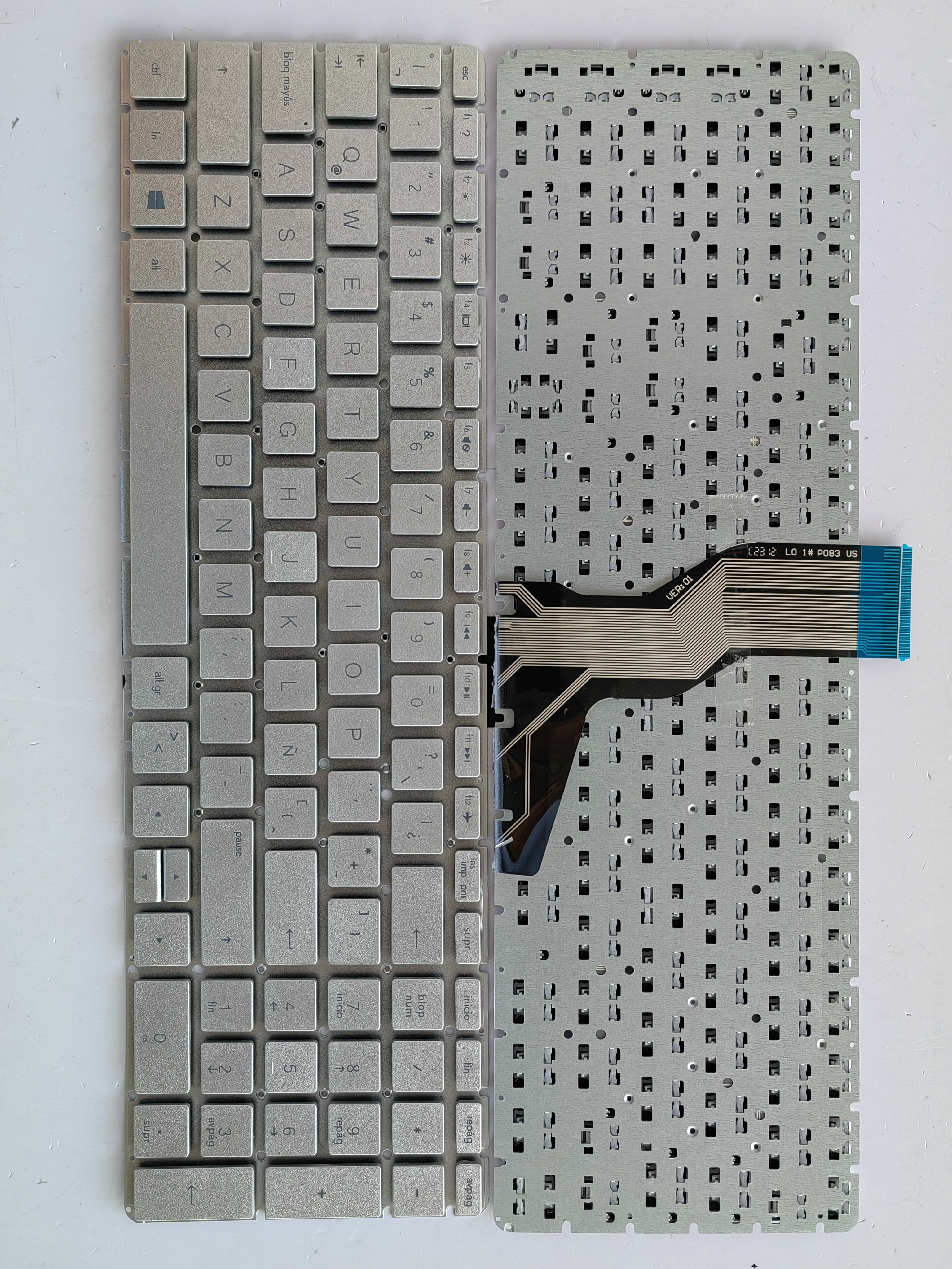 Picture of New Replacement Laptop Keyboard For HP 15-BS small carriage return SILVER (OEM) LA Layout